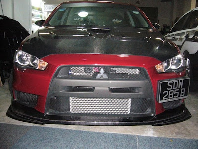 Evo x front lip