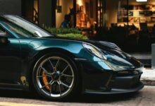 british racing green vehicle wrap