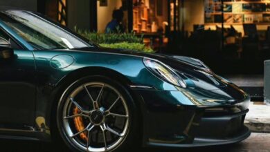 british racing green vehicle wrap
